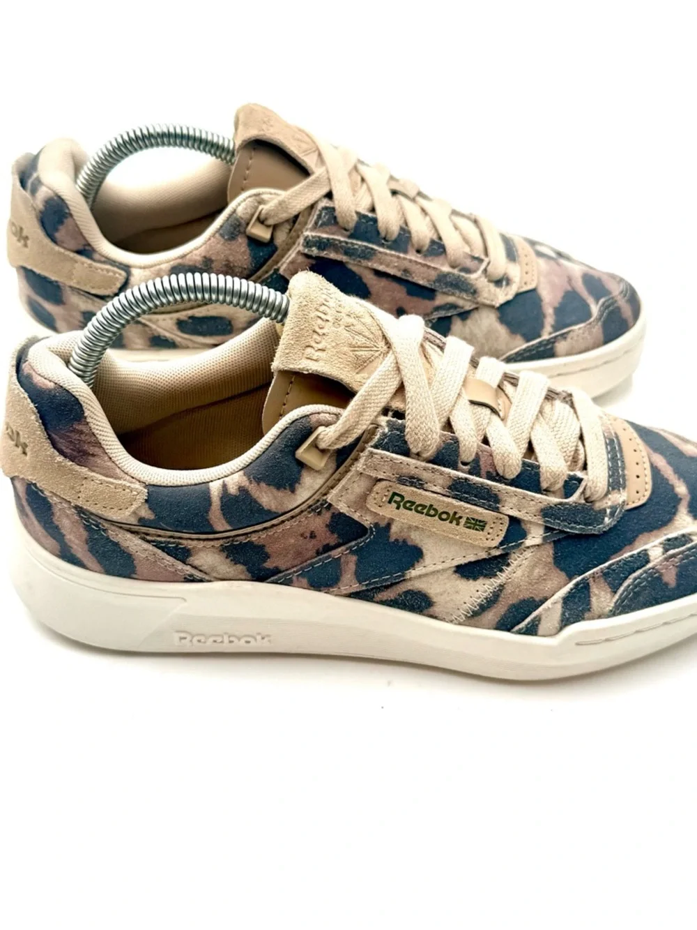 Reebok Women's‎ Leopard Print Low-Top Sneakers in Tan & Black
